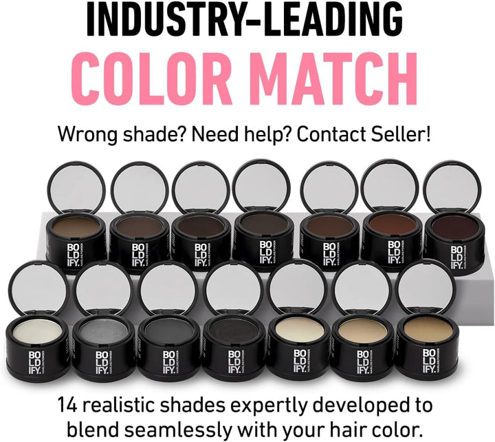 Hairline Powder - Root Touch up Hair Color for Gray Coverage - Bald Spot Concealing Hair Powder for Women and Men - 24-Hour Stain-Proof - Dark Brown