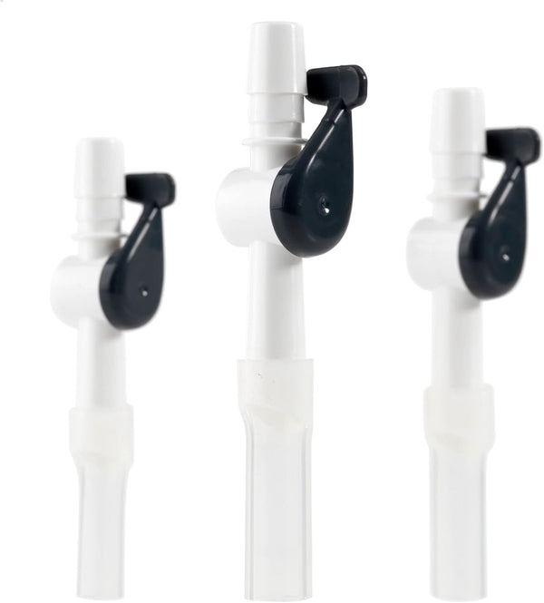 Ugo Catheter Valve - Urine Drainage Catheter Valves, Comfortable Easy to Use Lever Tap with Smooth Edges and Soft Silicone Tubing - an Effective Alternative to Leg Bags (Pack of 5)