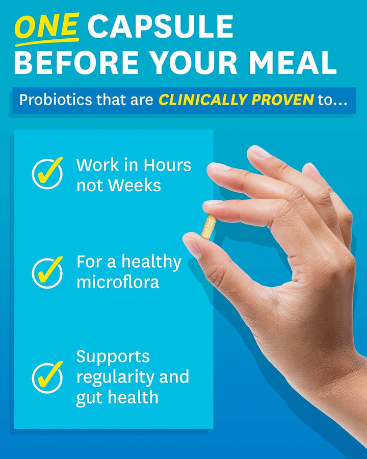 Digestive Enzymes + Probiotics for Gut Health and Prebiotics Fibre Supplements for Digestion - 100 Count