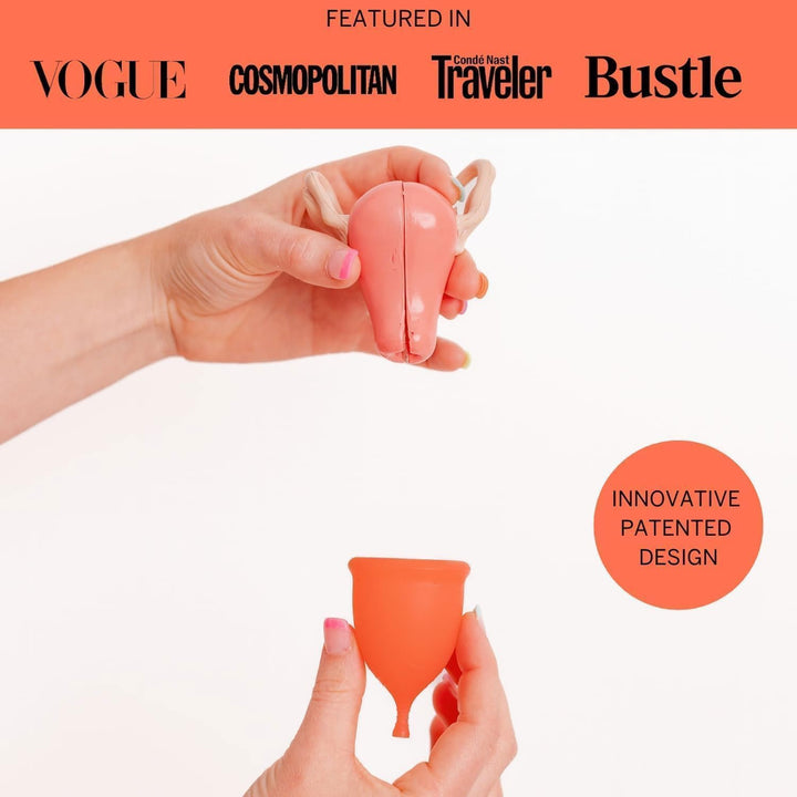 2 Soft Menstrual Cups - Ranked 1 for Most Comfortable Reusable Period Cup - Buy One We Give One - Includes Ebook Guide, Wipes, Lube, & Storage Bag - Tampon and Pad Alternative