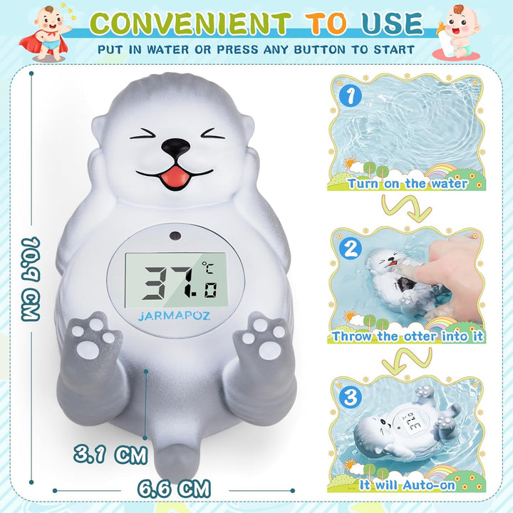 Baby Bath Thermometer, Newborn Bath and Room Temperature Thermometer Safety Floating Toy, Bathtub Thermometer for Infant