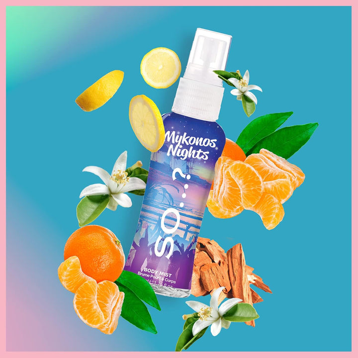 Escapes Grande Womens Gift Set with Ibiza Dreams, Bali Breeze, Mykonos Nights, Santorini, Seychelle Sands, Hawaiian Honey, Body Mist Fragrance Spray Set (6 X 50Ml.)§