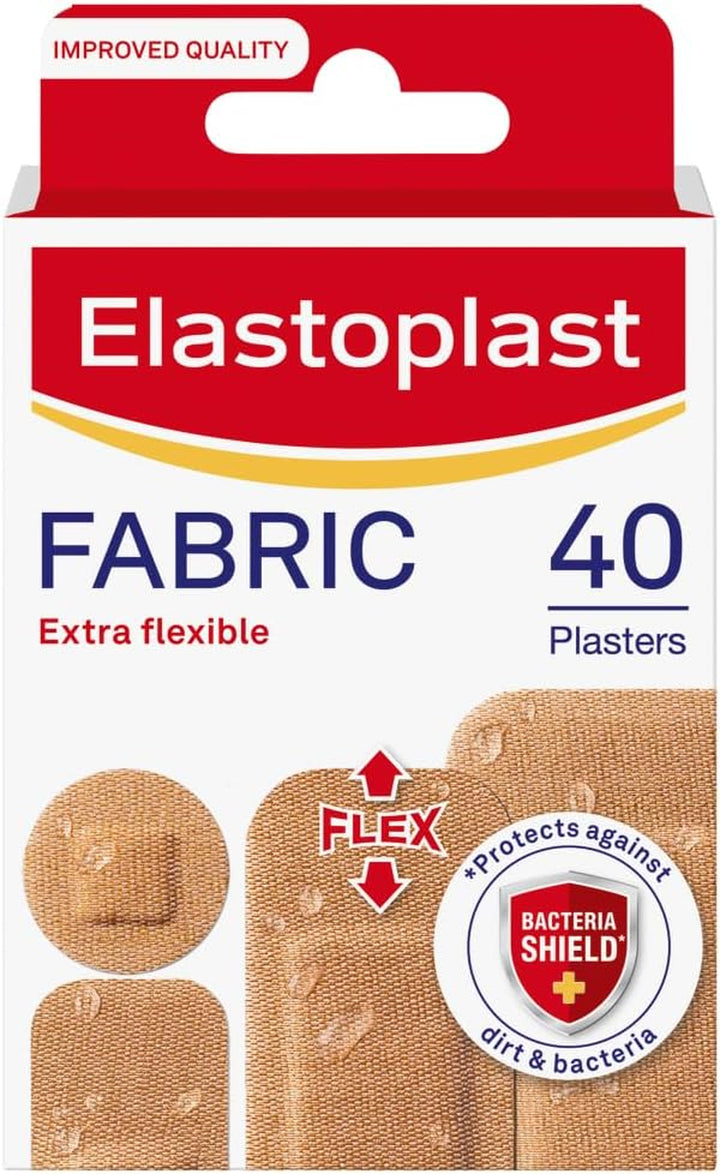 Fabric Cut to Size Plasters (1M X 6Cm), Extra Flexible Wound Care, Moves with the Body, Water-Repellent & Breathable Large Plasters Help Protect Wounds, 10 Strips