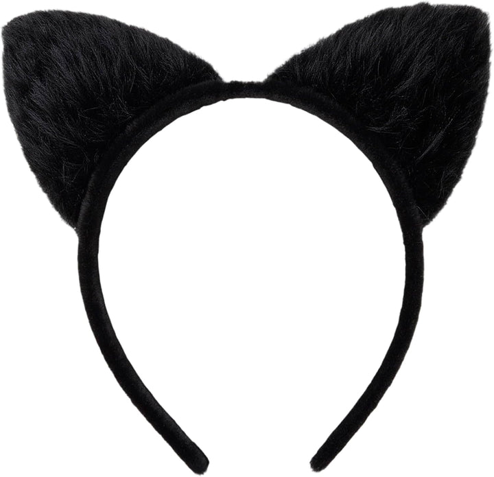 Halloween Cat Ears Headband – Halloween Black Cat Ear Headband for Cosplay, Fancy Dress, Masquerade & Party Costumes
