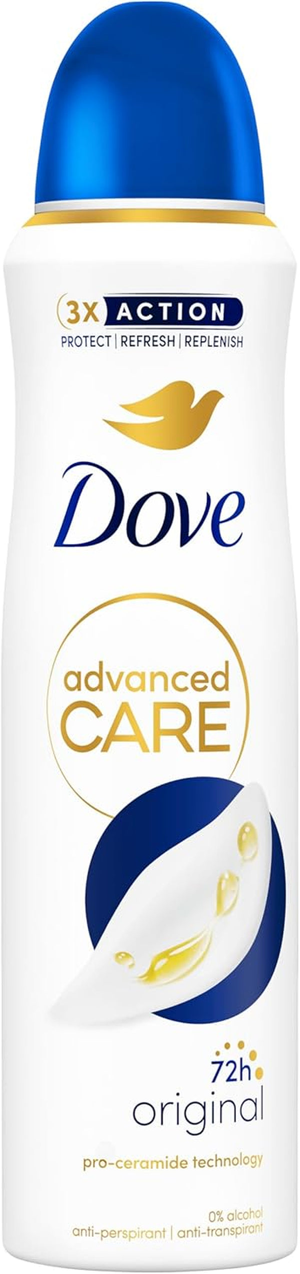 Advanced Care Original Women'S Antiperspirant Deodorant Spray for 72 Hour Protection against Sweat and Odour with Pro-Ceramide Technology 150 Ml