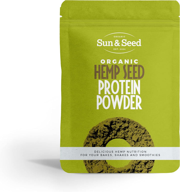 Organic Hemp Seed Protein Powder 300G by  – Raw, Plant-Based Superfood – High Protein, High Fibre, Low Fat – Vegan, Gluten-Free, Omega-3 Rich – EU Grown – Smoothies, Baking, Cooking
