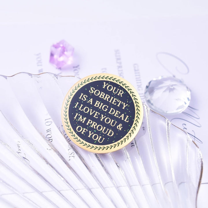 One Month Sobriety Coin AA Chips and Medallions Tree of Life Recovery Coins 30 Days Anniversary Token Sobriety Gifts for Men Women Alcoholics Anonymous Gifts