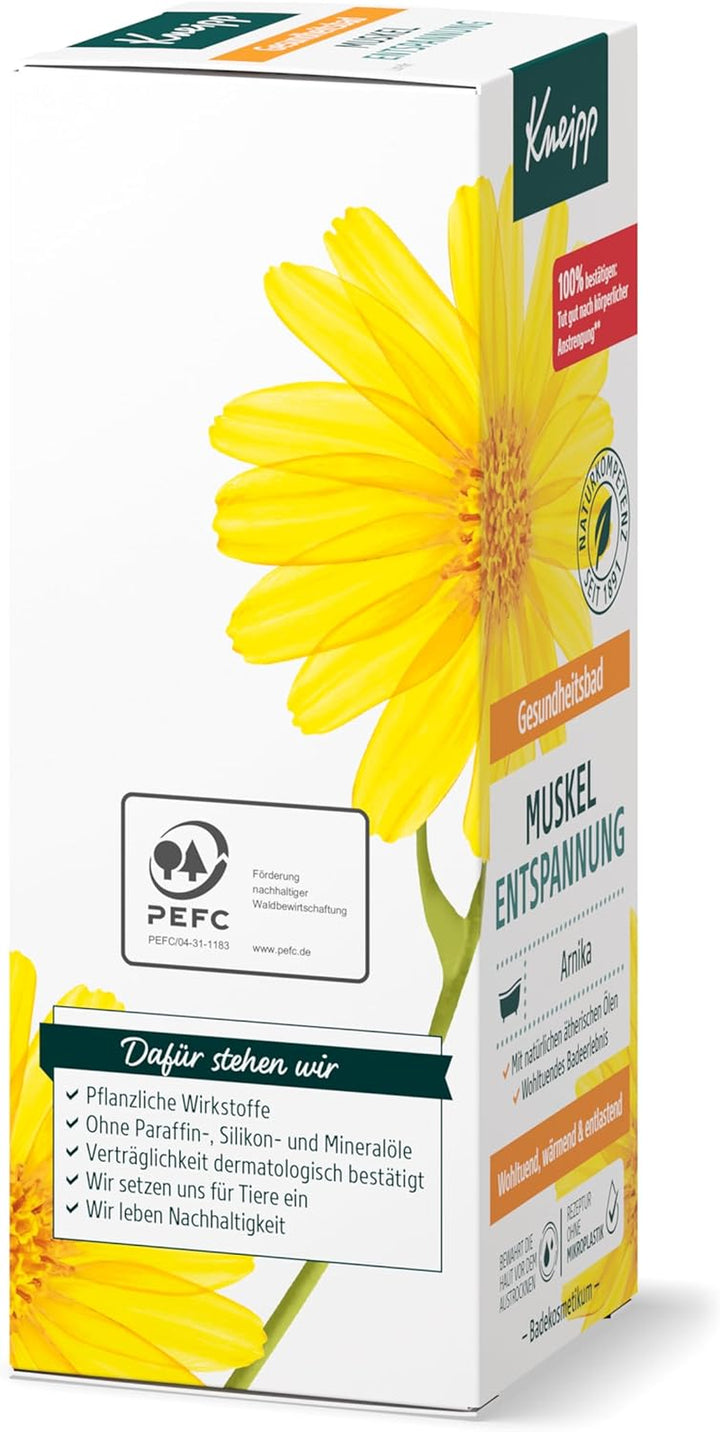 Health Bath Muscle Relaxation - Bath Oil with Valuable Extract of Arnica & Essential Oils from Cabreuva, Rosemary & Pinus Species - Invigorates & Does Well after Physical Effort - 100 Ml