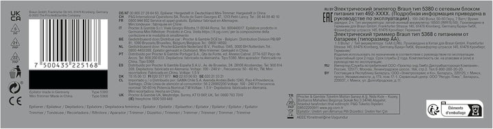 Silk-Épil 9, Epilator with Pivoting Head for Easy Hair Removal, Wet & Dry, Lasting Smooth Skin, with Lady Shaver Head & Trimmer Comb, 9-441, White/Silver with EU Plug