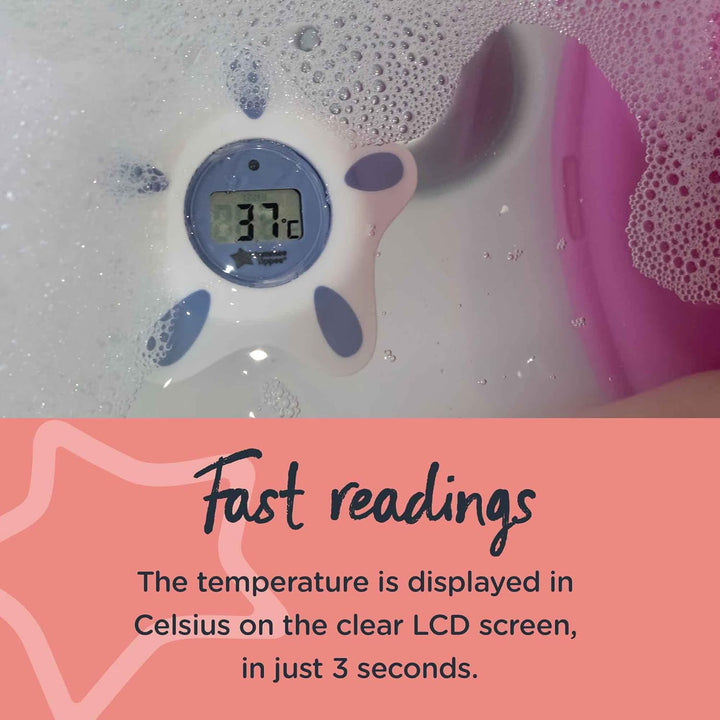 Inbath Digital Thermometer, Suitable for Bathing and Their Nursery, Waterproof and Floats in Water, Easy to Read LCD Display