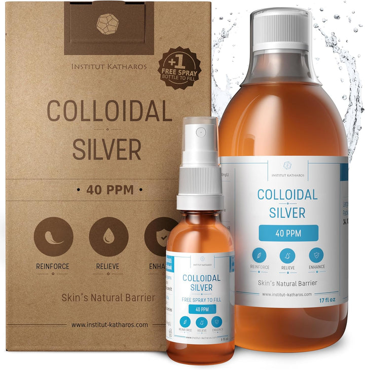 Colloidal Silver Spray 100Ml ● 40 PPM ● Superior Concentration, Smaller Particles, Better Results ● Ecocert Cosmos Natural Certified ●