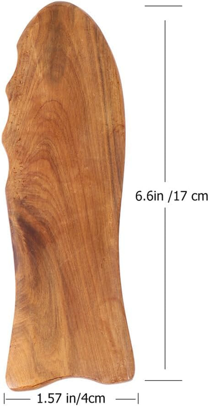 2Pcs Natural Wood Gua Sha Plates Portable Scraping Boards for Facial and Body Massage Smooth Texture Skin Care Tools for Neck Eye Shoulder and Spa Use