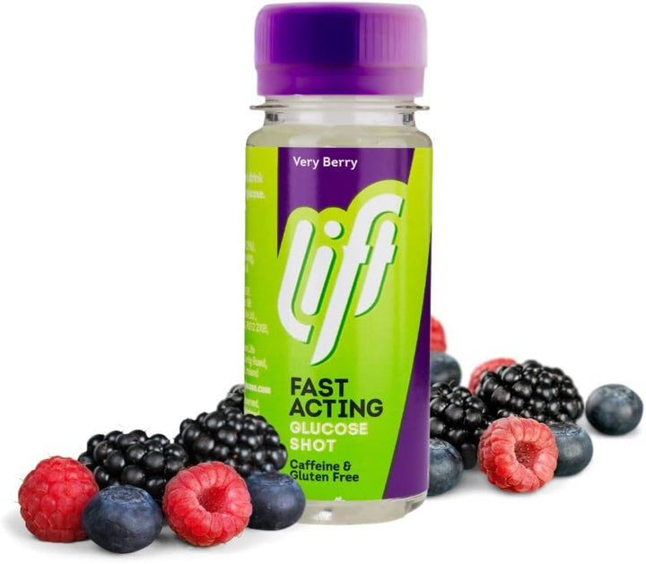 Fast-Acting Glucose Energy Juice Shots, Lemon & Lime, 12 Pack of 60 Ml Bottles