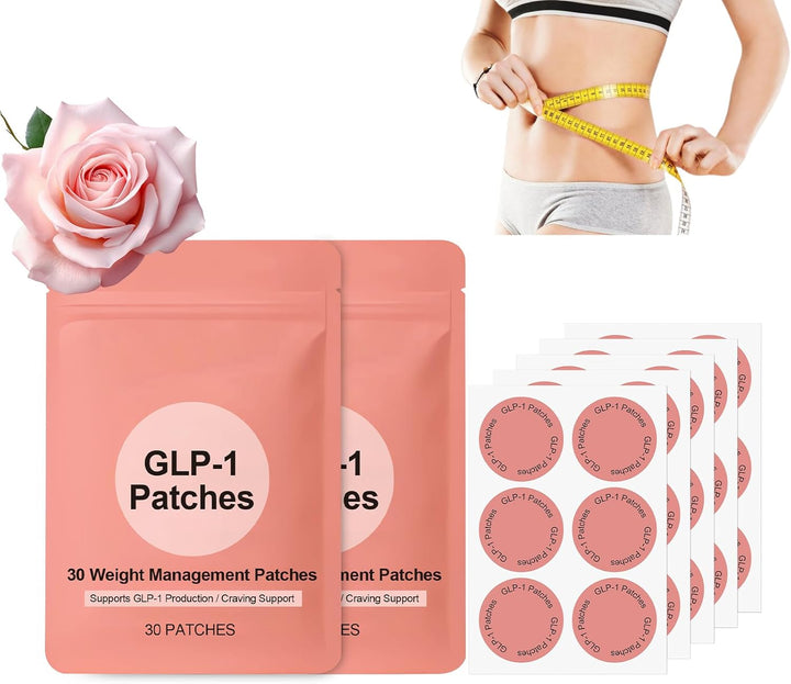 60PCS GLP-1 Patches, Natural Ingredients Slimming Patches, Suitable for Men and Women'S Body Care Patches(30Pcs*2)