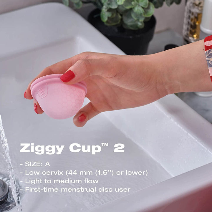Ziggy Cup 2 - New Generation Ultra-Thin Flat-Fit Reusable Menstrual Disc (Size A)
