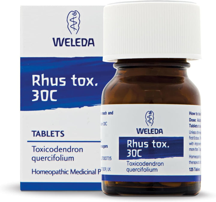 Rhus Tox. 30C, Homeopathic Medicinal Product, Toxicodendron Quercifolium 30C, Vegetarian, 125 Tabs