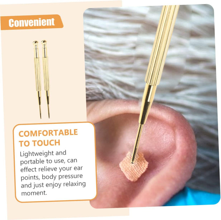 2Pcs Ear Point Detector Auricular Point Pen for Reflexology Tools Acupuncture Probe for Facial Reflexology Use Ear Seeds Acupuncture