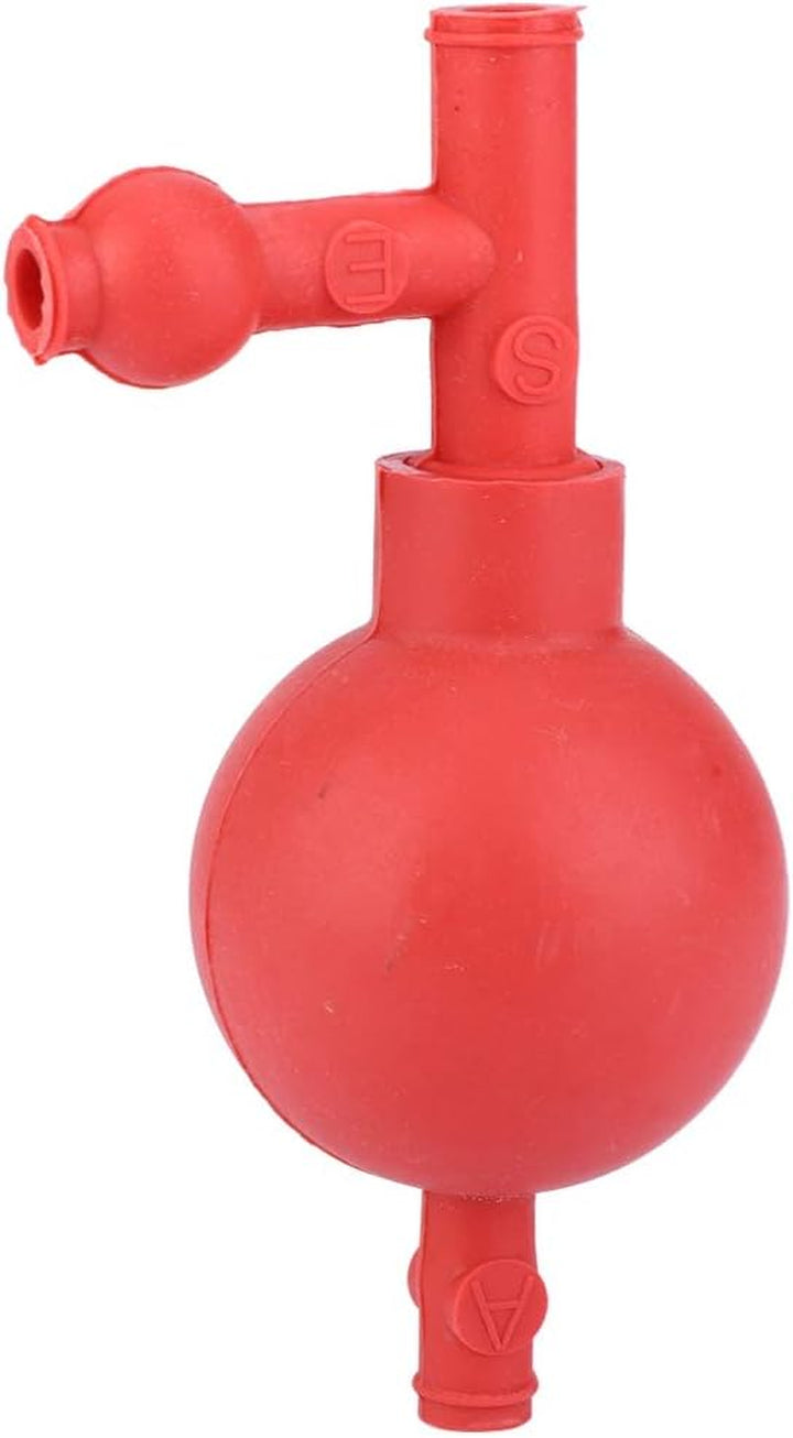 2 Pcs Suction Bulb Quantitative Ear Sucking Washing 3 Way Rubber Bulb for Laboratory Industrial Agricultural Research Food Red