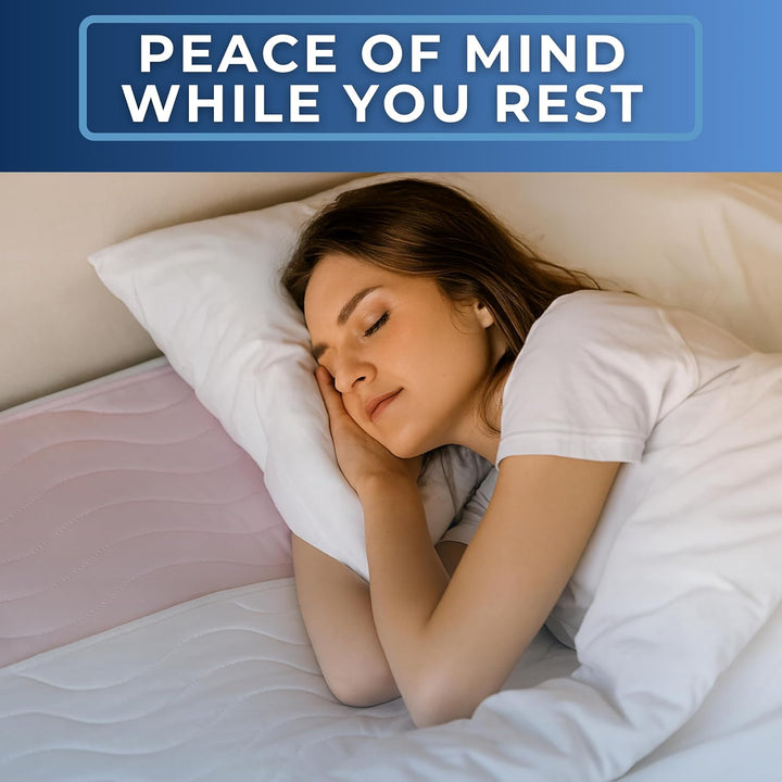 2 X  Washable Bed Pad with Tucks | for Double Bed | 85 X 115Cm | Waterproof & Reusable Incontinence Underpad for Adults, Children & Pets | Soft, Durable, and Absorbent Bed Pad