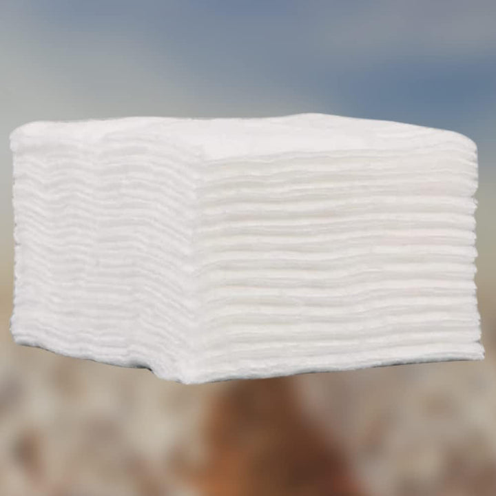 Pack of 40 Square Cotton Wool Pads — 100% Pure Cotton | Soft Facial Pads for Daily Cleansing, Toning & Moisturising | Suitable for All Skin Types