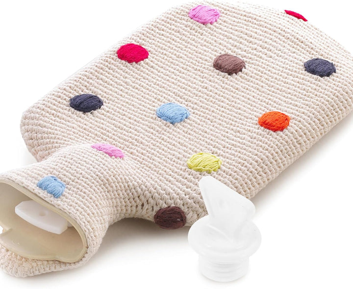 2Pcs Hot Water Bottle Cap, Leakproof Rubber Bottle Plug, Hot Water Bag Cover, Stopper for Water Sack, White