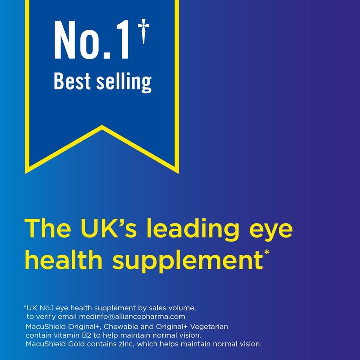 Original plus Capsules - 90-Day Pack, Eye Health Supplement* with Lutein Zeaxanthin and Meso-Zeaxanthin + Vitamin B2 (Riboflavin) Which Helps Support Normal Vision, 90 Count (Pack of 1)