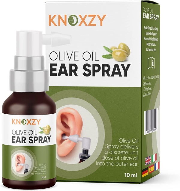 Olive Oil Ear Spray, Wax Removal Natural Spray for Infections & Pain Softener Relief Clinically Tested - 10 Ml X 1