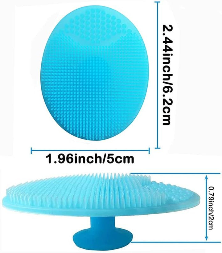 Baby Bath Brush, Baby Cradle Cap Brush, Silicone Massage Brush, Baby Comb, Children'S Comb（3Pcs） (Blue)