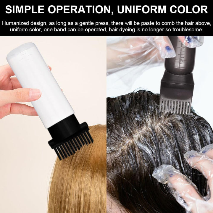 Hair Oil Applicator Bottle, 3PCS Root Comb Applicator with Continuous Spray Bottle 300Ml, Graduated Scale for Salon & Home DIY