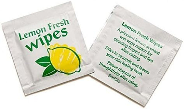300 Individual  Lemon Scented Wet Wipes