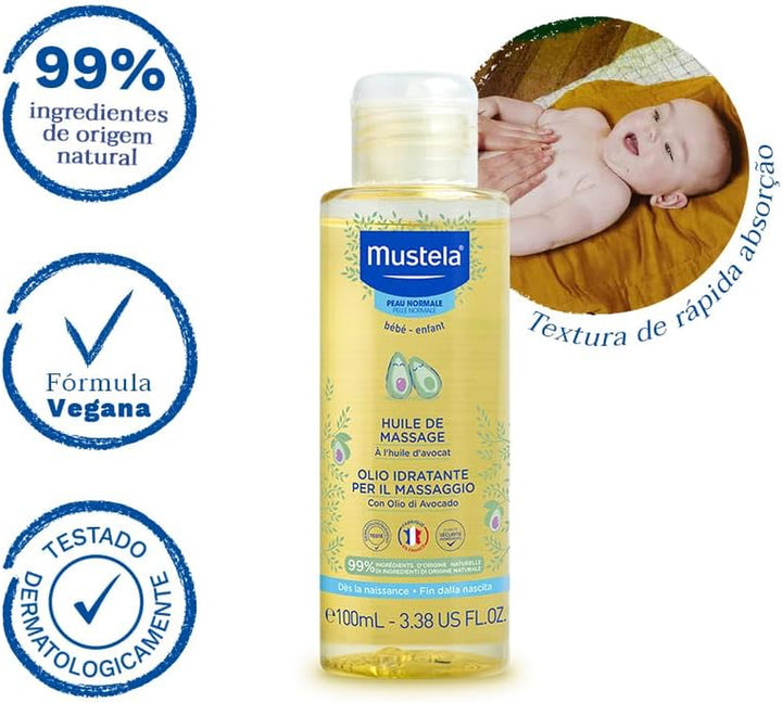 Baby Oil with Avocado, Pomegranate & Sunflower - Moisturiser for Babies, Kids & Family - 99% Natural Ingredients Softens Skin (100Ml)