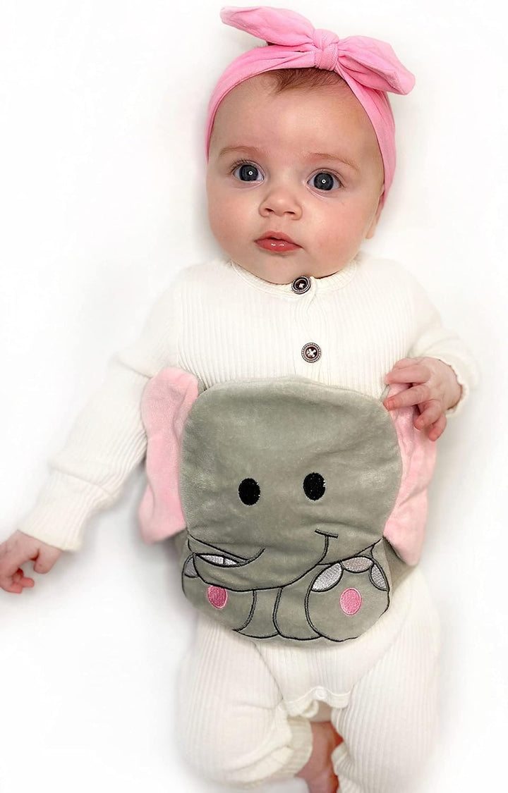 Baby Colic, Gas and Upset Stomach Relief – Belly Hugger – a Soothing Warmth Combined with Gentle Compression (Elephant)