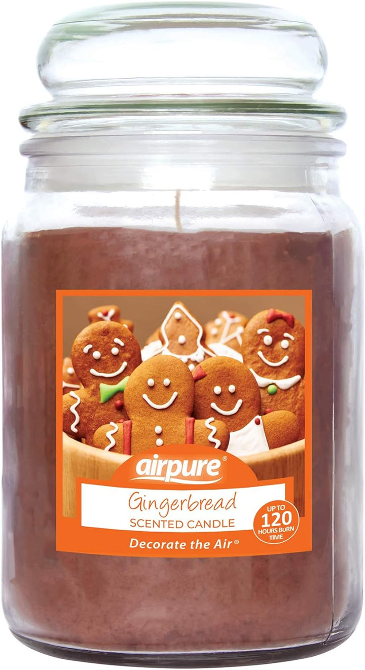 - Large Candle Scented, Gingerbread Fragrance - 120 Hour
