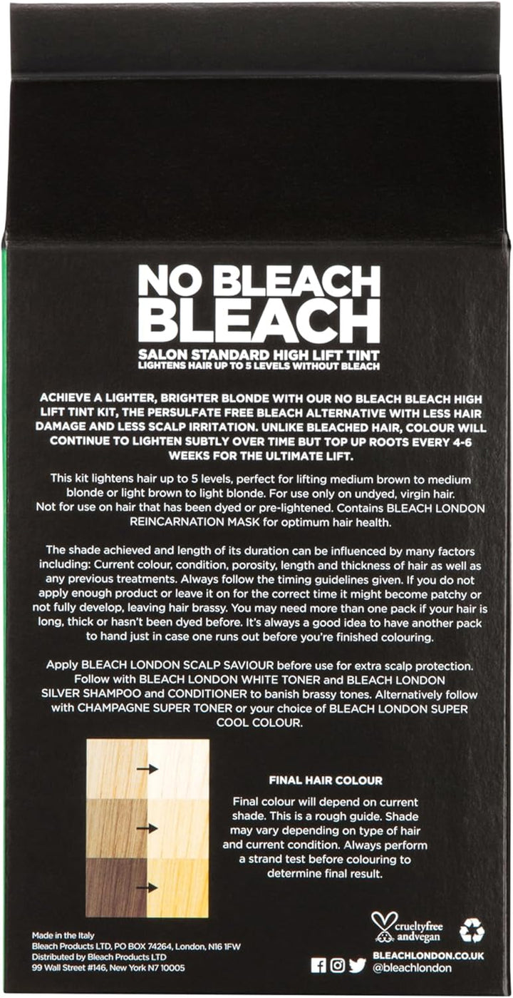 No Bleach Bleach - Persulfate-Free High Lift Tint for Gentle Lightening - Takes Hair up to 5 Shades Lighter - Suitable for All Hair Types - (Complete Kit)