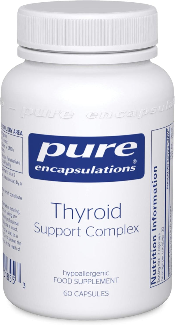 Thyroid Support Complex - Blend of Vitamins and Minerals - Reduces Fatigue, Supports Energy and Thyroid Function - Includes Vitamin C, Iodine, Selenium, and Zinc - 60 Capsules