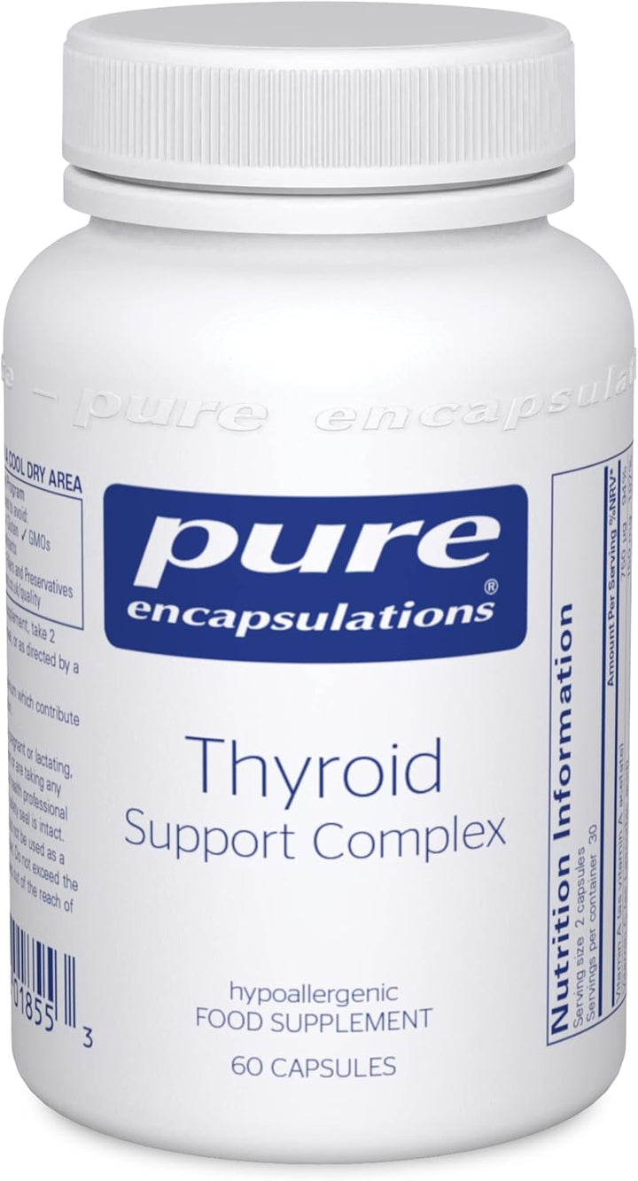 Thyroid Support Complex - Blend of Vitamins and Minerals - Reduces Fatigue, Supports Energy and Thyroid Function - Includes Vitamin C, Iodine, Selenium, and Zinc - 60 Capsules