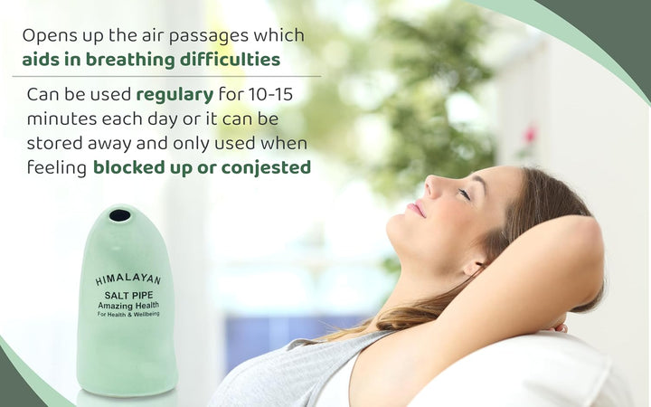 Salt Inhaler - Himalayan Salt Pipe - Natural Respiratory Aid