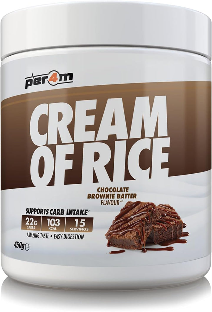 Protein Cream of Rice | Easy-To-Digest Complex Carbohydrate | Gluten-Free, Plant-Based Smooth Rice Porridge | Ideal Pre Post-Workout (2Kg, Chocolate Brownie Batter)