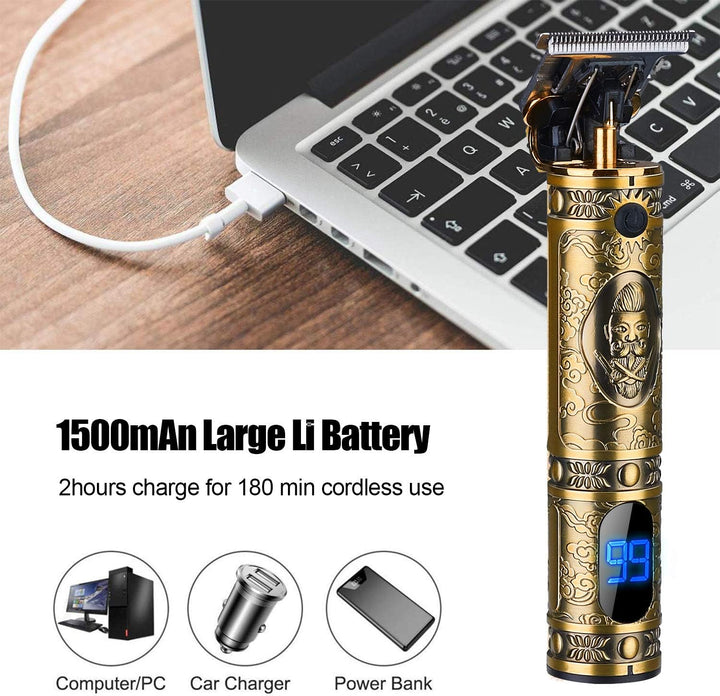 Hair Clippers for Men, Beard Trimmer, Zero Gapped T-Blade for Hair Cutting, Cordless Trimmers Professional Barber, Liners Clipper Haircut