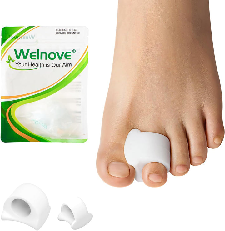 Gel Toe Separator, Pinky Toe Spacers, Little Toe Cushions for Preventing Rubbing & Relieve Pressure (Pack of 12)