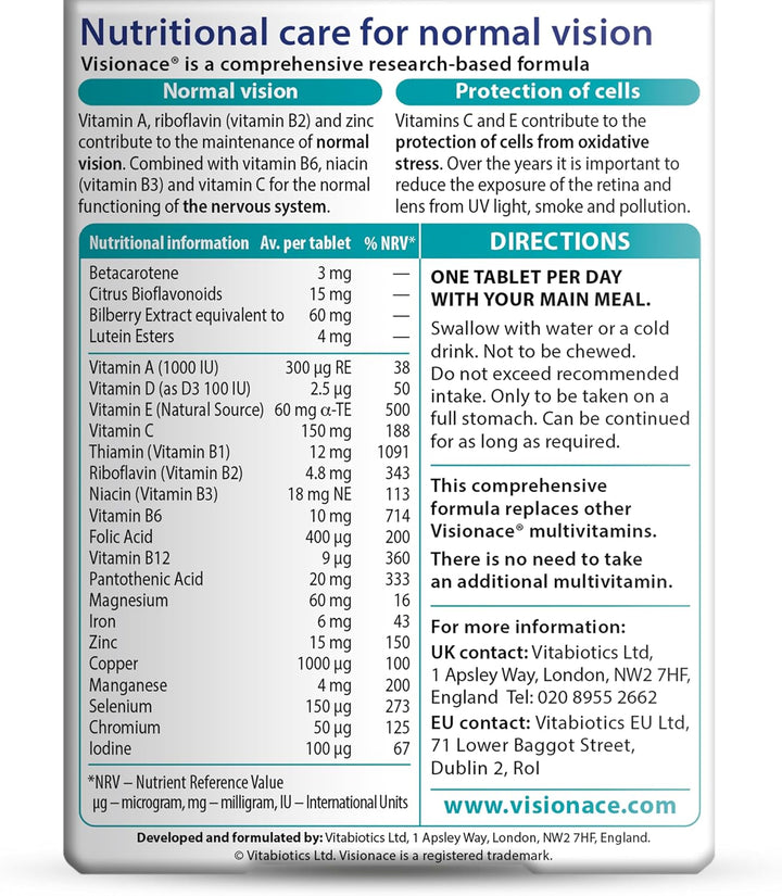 Original One-A-Day Formula Tablets to Support Vision Acuity and a Healthy Vision, by