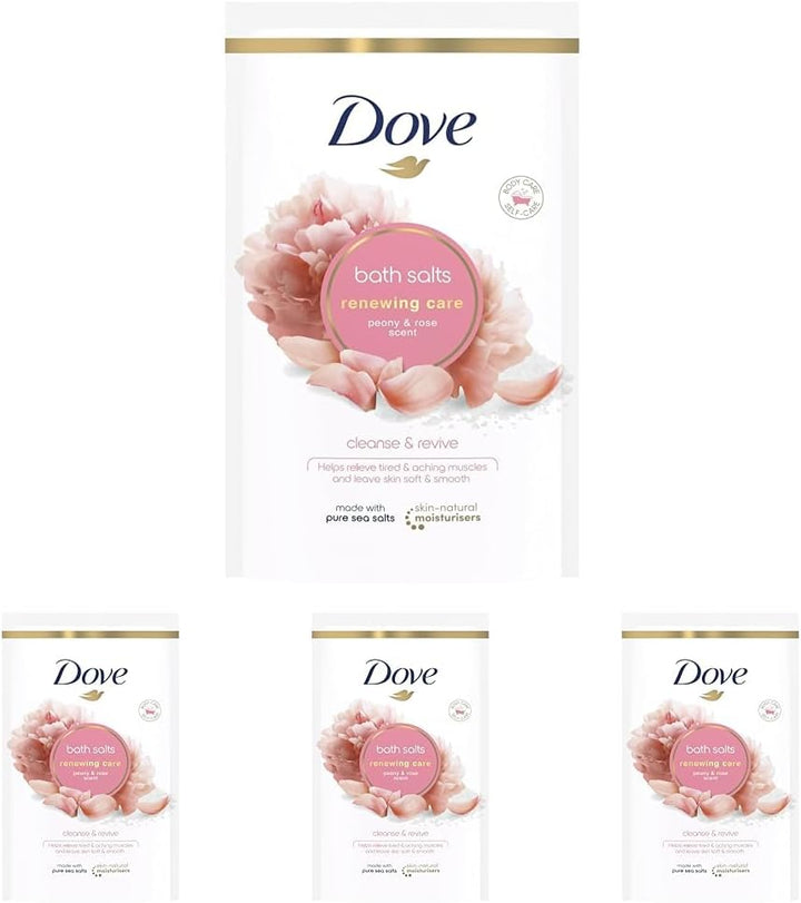 Renewing Care Peony & Rose Bath Salts with Skin-Natural Moisturisers to Relax Your Mind & Body, Leaving Your Skin Smooth & Soft 900 G