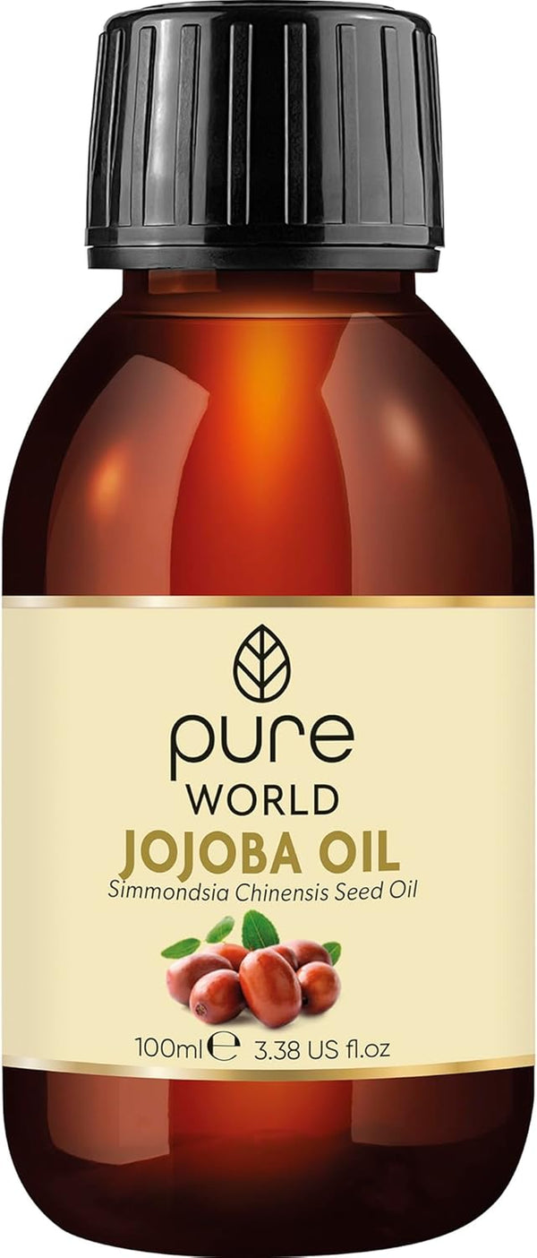 Natural Jojoba Oil 100% Pure and Undiluted 100Ml. Coldand Freshly Pressed Premium Quality Jojoba Oil – Skin, Nails, Body and Face,