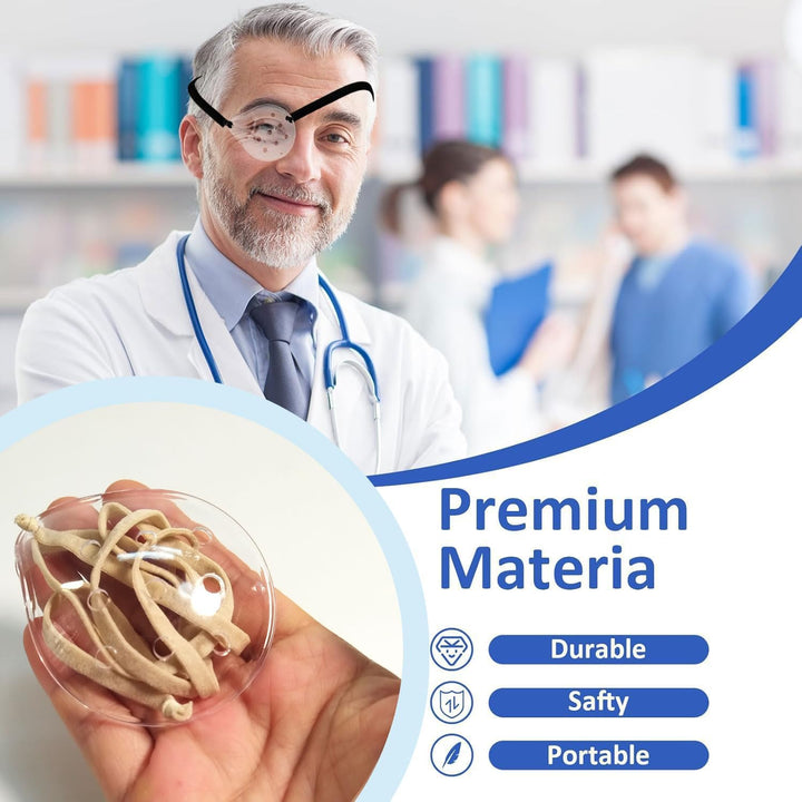 2Pcs Eye Shield after Cataract Surgery, Clear Eye Patch Plastic Eye Shield with Extended Elastic Strap Longer & Wider for Adults Eye Protective after Cataract Surgery(Beige)