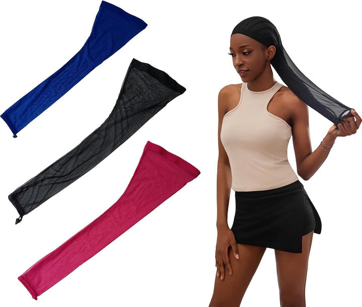 Hair Weave Sleeve for Locs Stretch Mesh Hairweave Sleeve for Braids, Dreadlocks, Twists, Breathable & Lightweight Loc Sock
