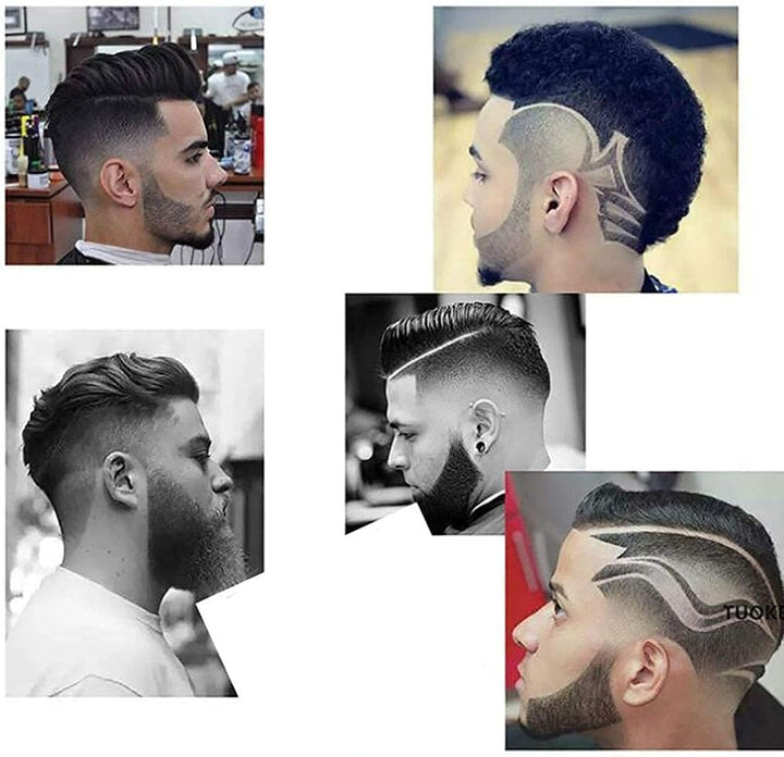 Men'S Beard Shaping Tool with Inbuilt Comb Transparent Template Styling Comb Templates for Goatee Mustache Sideburns, Jaw Cheek/Neck Line, Symmetric/Curve/Step Cut (Clear)