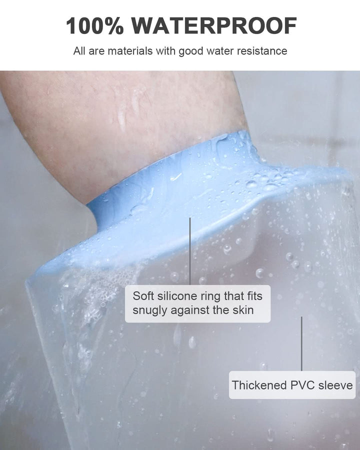 Waterproof Foot Cover for Shower, Soft Comfortable Cast Cover for Foot, Ankle Cast Covers for Shower Adult, Reusable Cast Protector, Elastic Cast Bag for Bandage, Wound Care Supplies