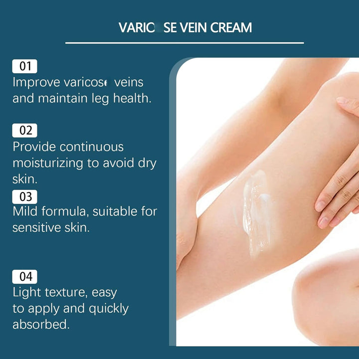 Bee Venom Varicos/E Ve/Ins Treatment for Legs,Varico/Se Relief Vein/S Cream,Varicos/E Vein/S Treatment Cream,Spider Vei/Ns Repair Crea/M,Tired and Heavy Legs Relief,Non-Greasy,Fast-Absorbing