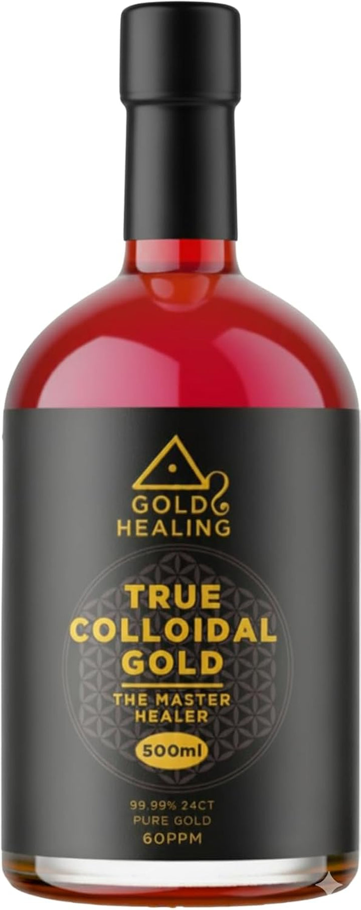 True COLLOIDAL Gold 500Ml - 99.99% 24Ct Pure Gold, Superior Concentration, High 60Ppm Made in the UK