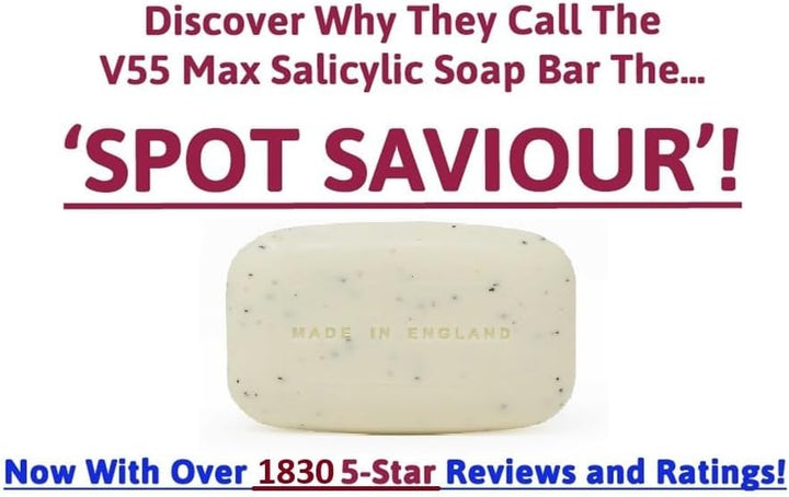 Salicylic Acid, Tea Tree Oil and Sulphur Soap Scrub for Spots Blackheads Milia Blemishes Problem Skin Suitable and Safe for Those Prone to Acne - Paraben and Cruelty FREE - 100 G